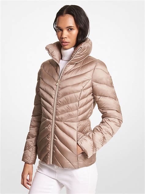 quilted nylon puffer jacket michael kors|saks michael kors puffer jacket.